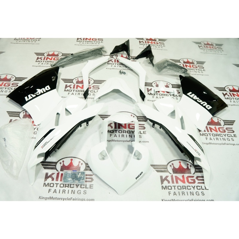 Ducati SuperSport 950 Fairings (2021-2024) White, Black Gloss No Tank No Seat Cowl No Bolt Kit