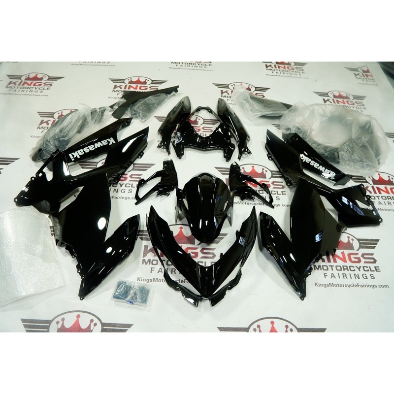 Fairings for Kawasaki Ninja 400 (2018-2023) Black Gloss No Tank No Seat Cowl No Bolt Kit