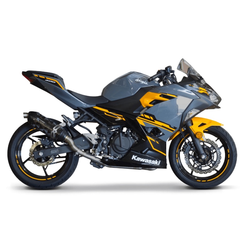 Fairings for Kawasaki Ninja 400 (2018-2023) Nardo Gray, Yellow, Black No Tank No Seat Cowl No Bolt Kit
