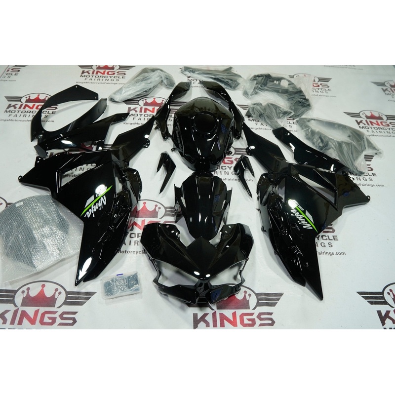 Fairings for Kawasaki Ninja 500 (2024-2025) Black No Tank No Bolt Kit Clear Windscreen: Free