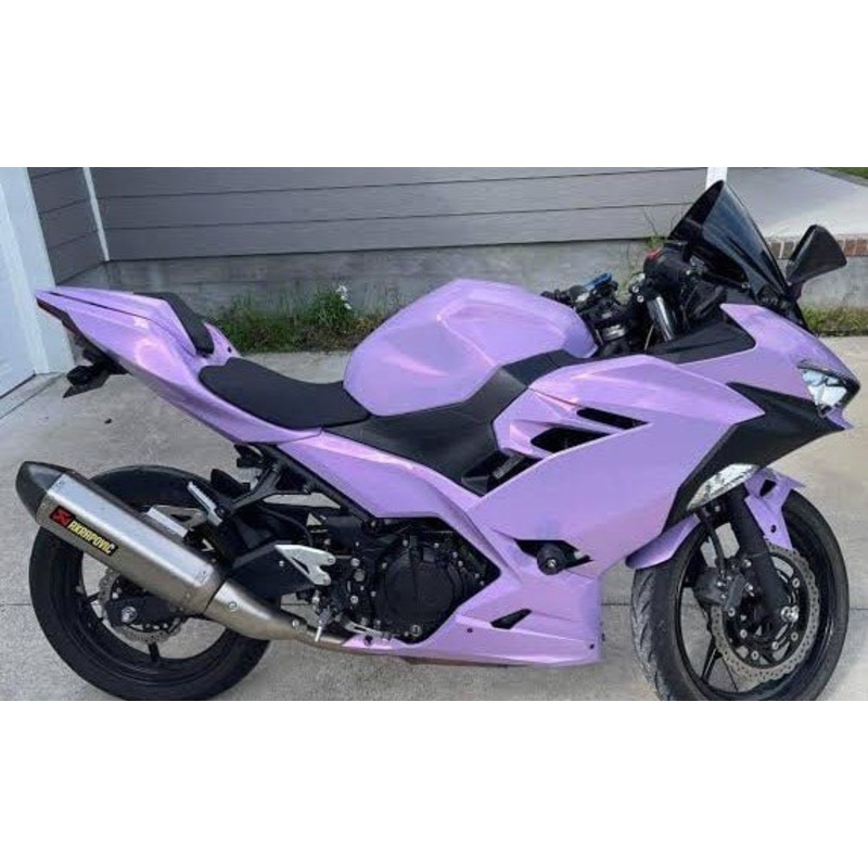 Fairings for Kawasaki Ninja 500 (2024-2025) Purple No Tank No Bolt Kit Clear Windscreen: Free