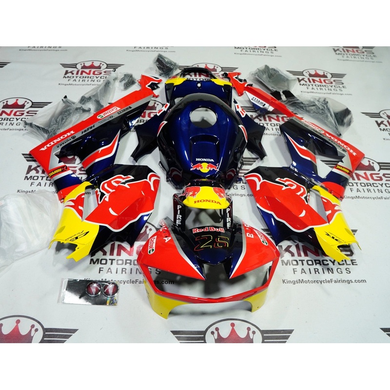 Honda CBR600RR (2024-2025) Red, Blue, Yellow RedBull Fairings No Seat Cowl No Bolt Kit No Tank
