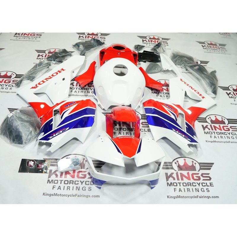 Honda CBR600RR (2024-2025) White, Red, Blue Wings Fairings No Seat Cowl No Bolt Kit No Tank