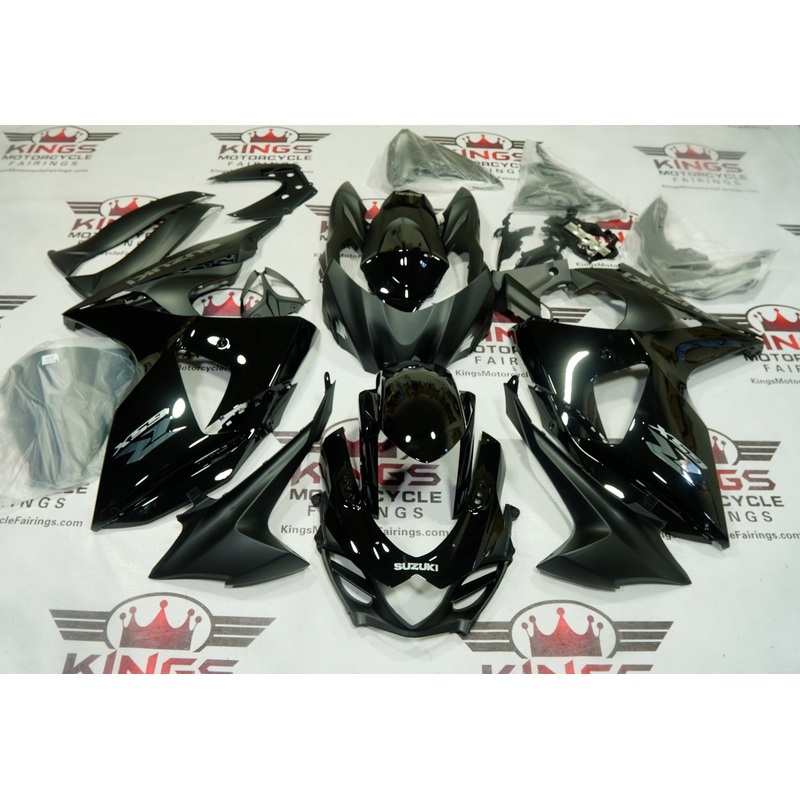 Suzuki GSXR1000 (2009-2016) Black, Chrome, Gray Fairings Clear Windscreen: Free No Seat Cowl No Bolt Kit