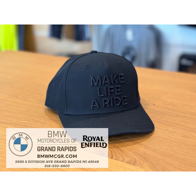 BMW Make Life A Ride Cap in Black on Black