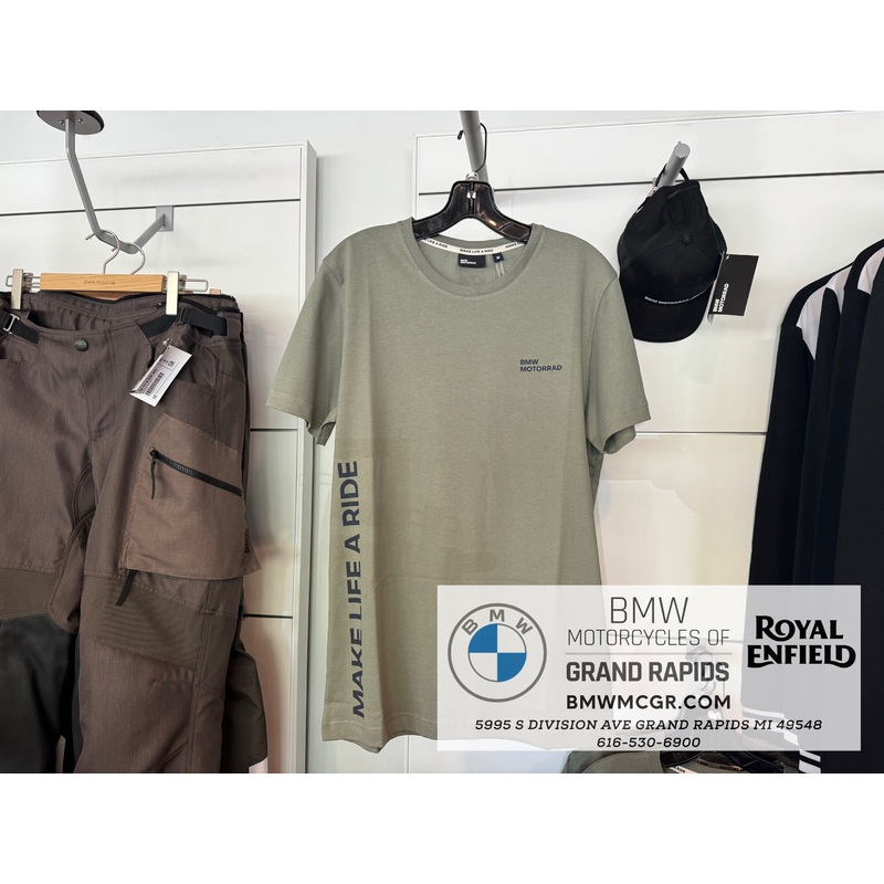 BMW Make Life A Ride T-Shirt in Green Small