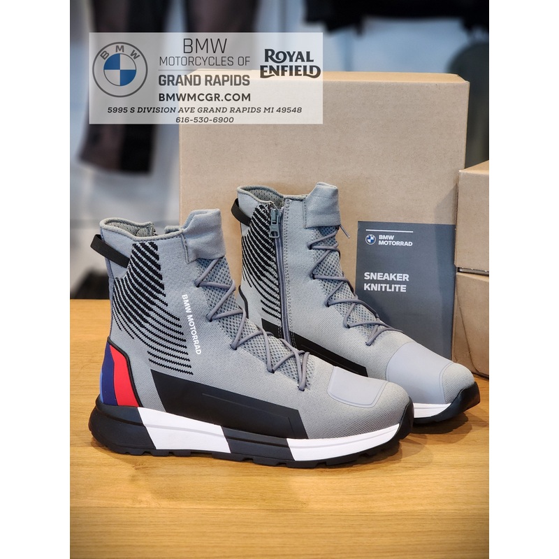 BMW MOTORRAD KNIT RACE SNEAKERS 2024 VIBRAM SOLES, GRAY 39 EUR / 7 US