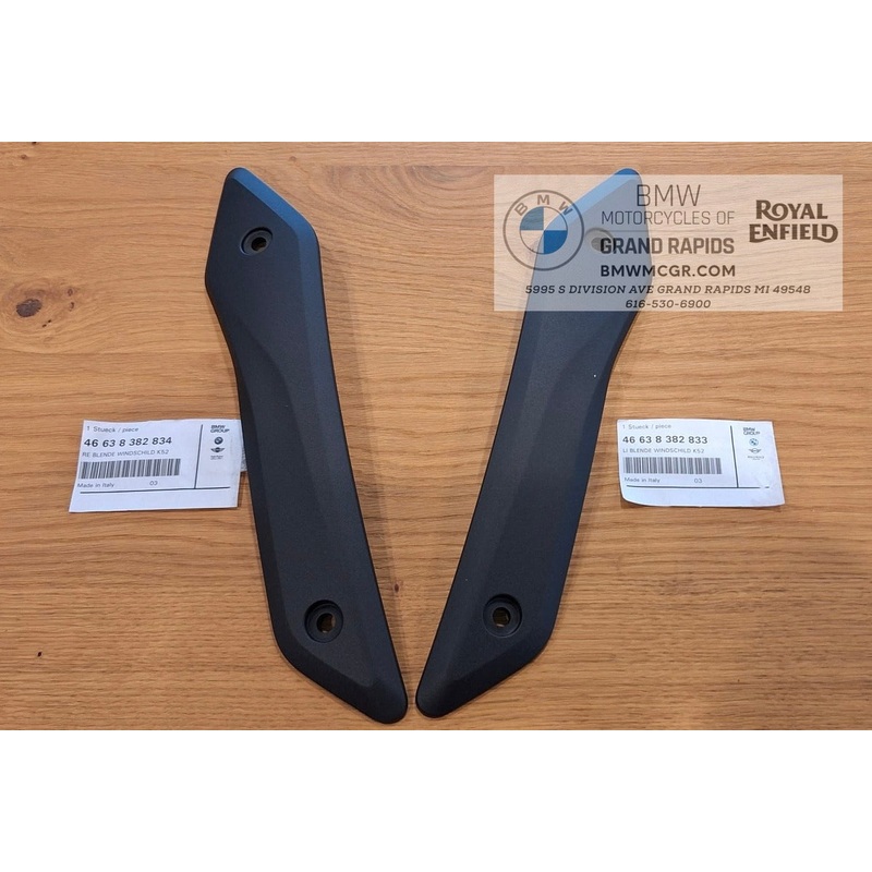 BMW R1250RT Black Windshield Trim Kit 2021-2024