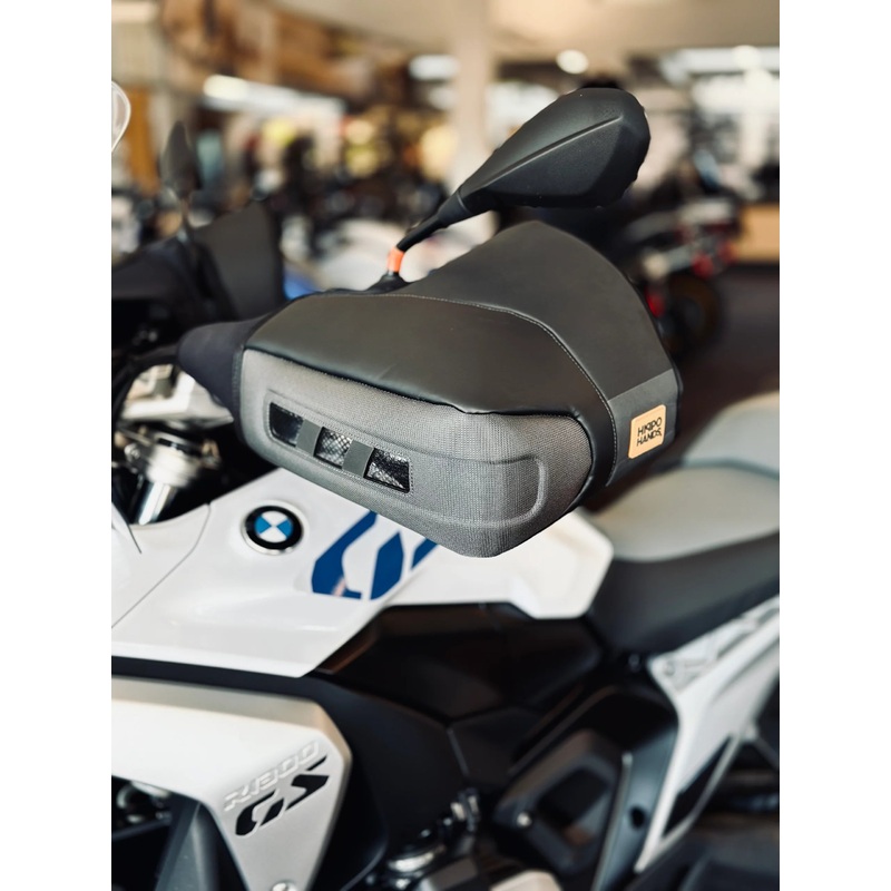 HIPPO HANDS ALCAN CF MAX COVERAGE ADV/TOURING MOTORCYCLE HAND COVERS Black