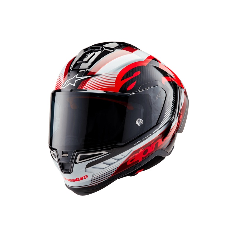 Alpinestars Supertech R10 Team Helmet Black/Carbon Red/Gloss XS