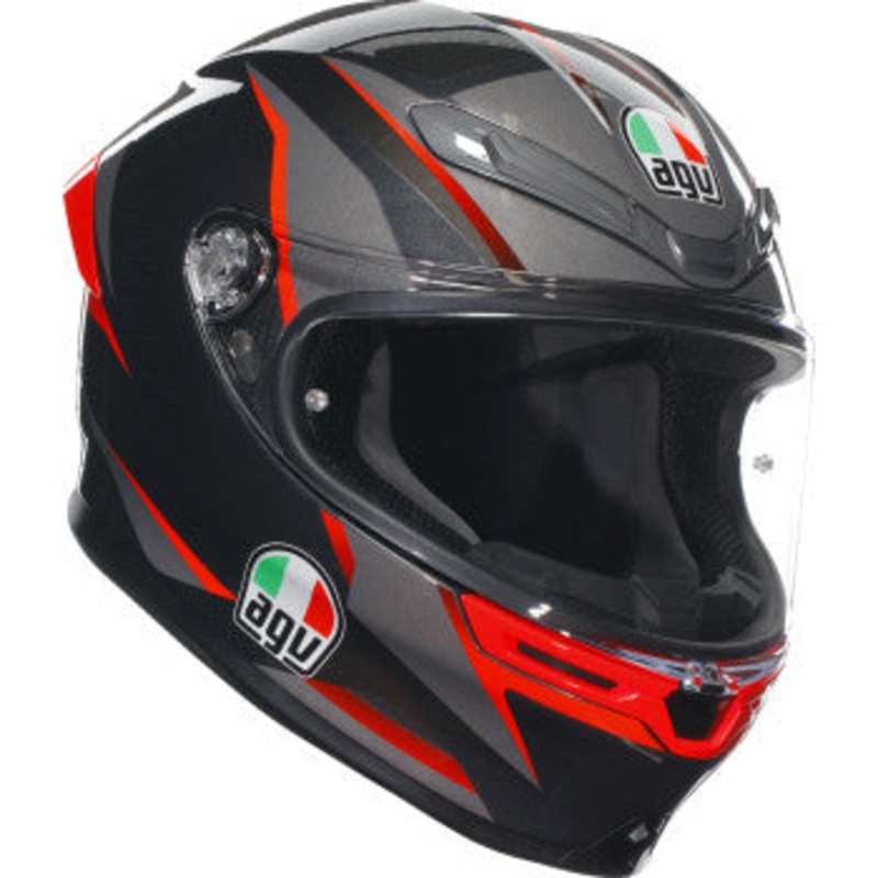 AGV K6 S Slashcut Matte Black/Gray/Red SM