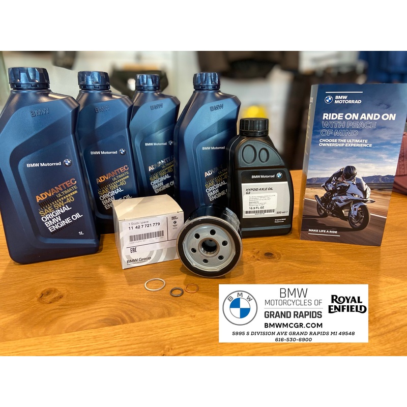 BMW Oil Change Kit for First Service (600 Mile Service) WaterBoxer R1200/1250 Models 2013-2023