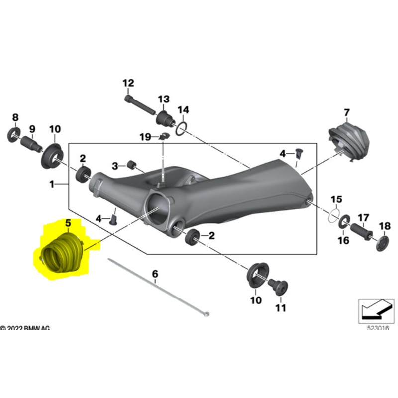 BMW Rubber Boot Swingarm to Trans Output Water Boxer 2013-2023 33358556597