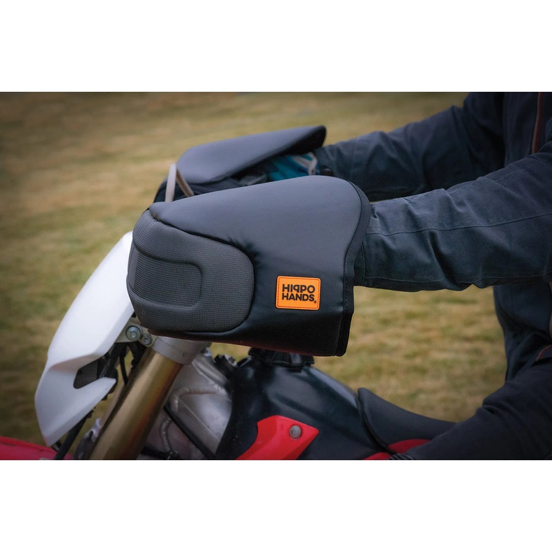HIPPO HANDS BACKCOUNTRY  ENDURO & DIRT BIKE MOTORCYCLE HAND COVERS Black