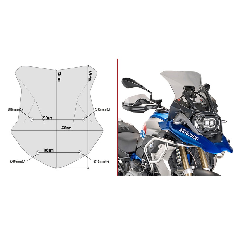Givi Windshield – BMW R1200/1250GS GSA 2013-2024