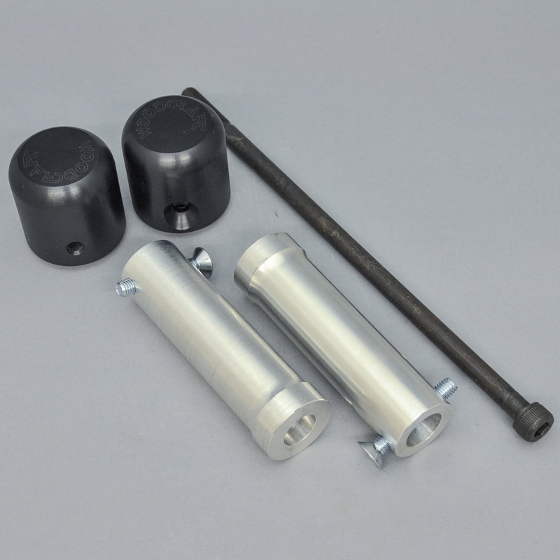 50-0130 2013-17 Kawasaki Ninja 300 Under Bodywork Frame Slider Kit with pucks Standard Pucks