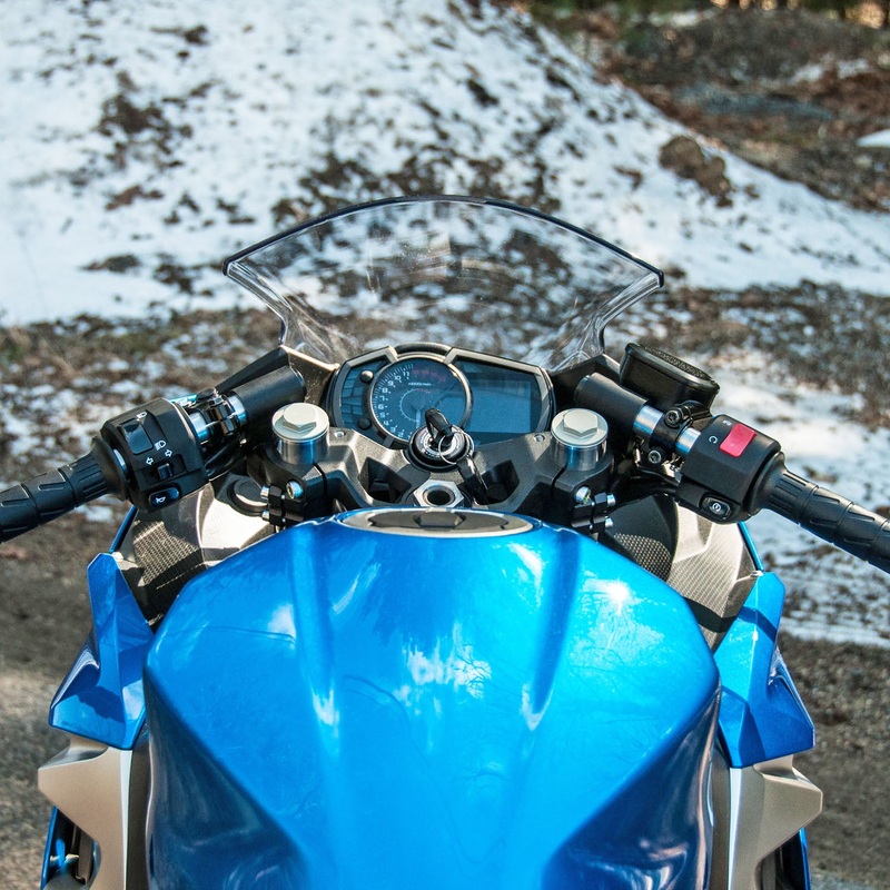 Riser Clipon for Kawasaki Ninja 400,500 41mm Black Regular (12″)