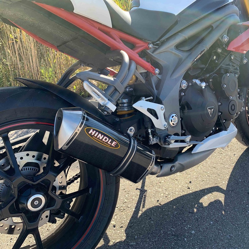 76-0504 2013-16 Triumph Street Triple Evolution Slip-on System Carbon Evolution – Carbon Tip