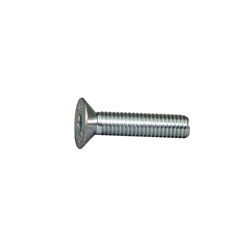 04-FH845Z M8-1.25X45, Zinc Full thread Flat Head Bolt