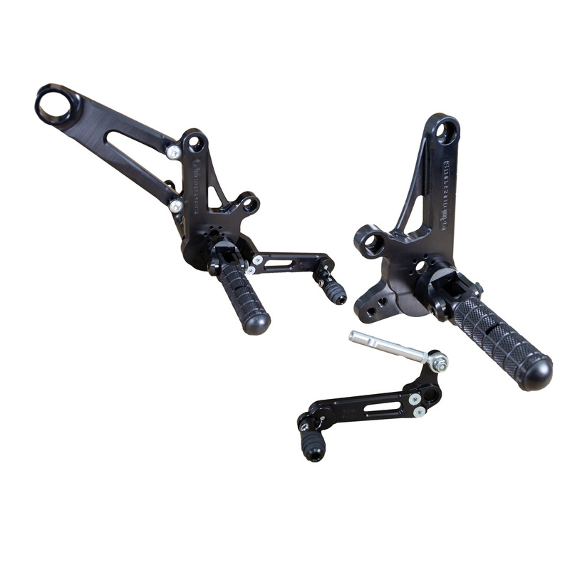05-0671B Ducati Diavel GP Shift Adjustable Complete Rearset Kit