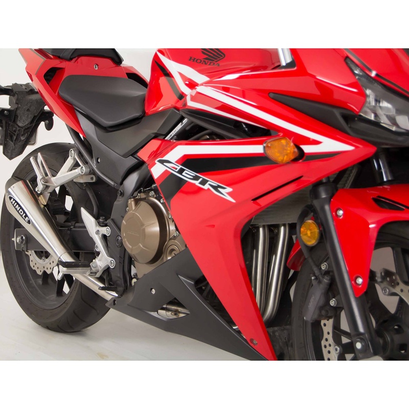 Hindle Evo Megaphone Full System Honda CBR500R/F/X 2016-17 Stainless Steel Megaphone