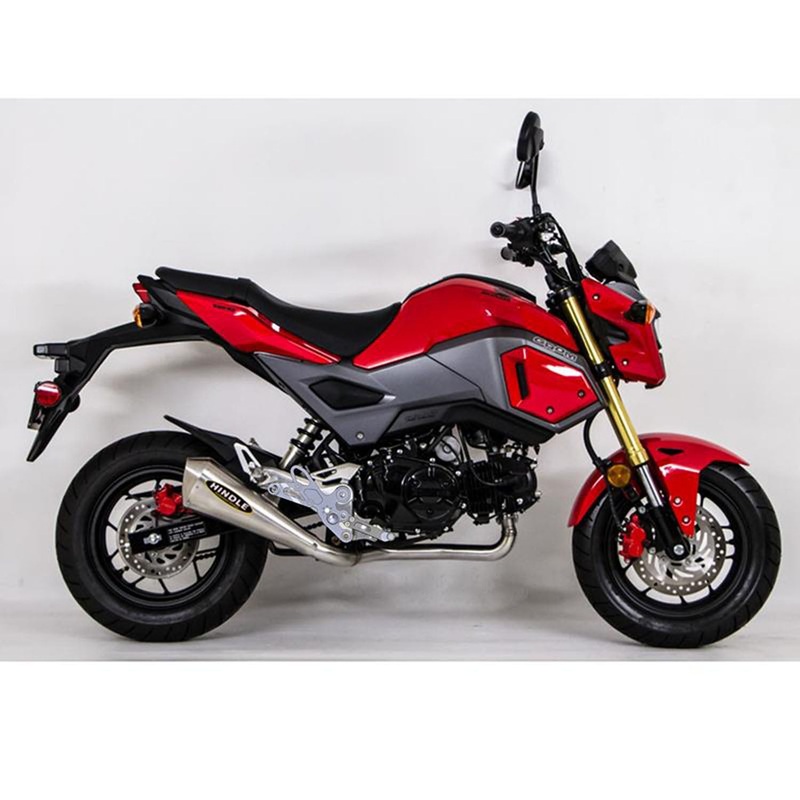 Hindle Evo Megaphone Full System Honda GROM 2017-20 Black Ceramic Megaphone – SS Tip
