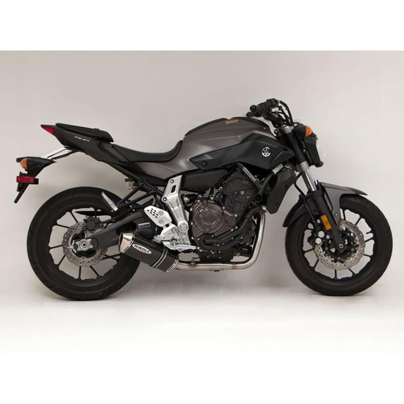 Hindle Evolution Full System Yamaha FZ07, MT-07, XSR700 2015-21, R7 Black Ceramic Evolution – SS Tip