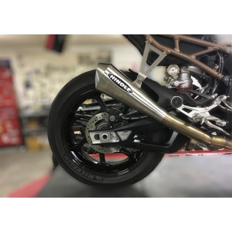 Hindle Evolution Megaphone  Full System BMW S1000RR Stainless Steel Megaphone – Carbon Tip