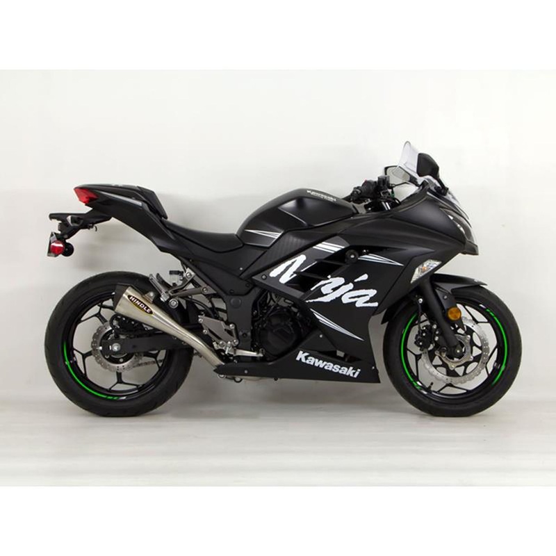 Hindle Evolution Megaphone Full System Kawasaki Ninja 300 2013-17 Stainless Steel Megaphone