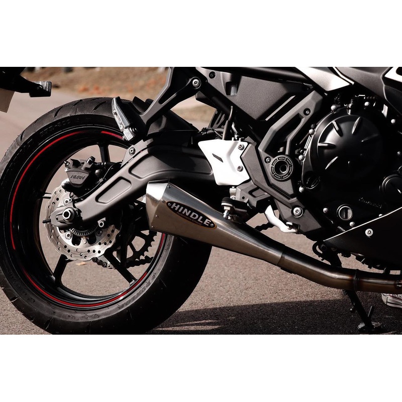 Hindle Evolution Megaphone Full System Kawasaki Ninja 650/Z650 Stainless Steel Megaphone