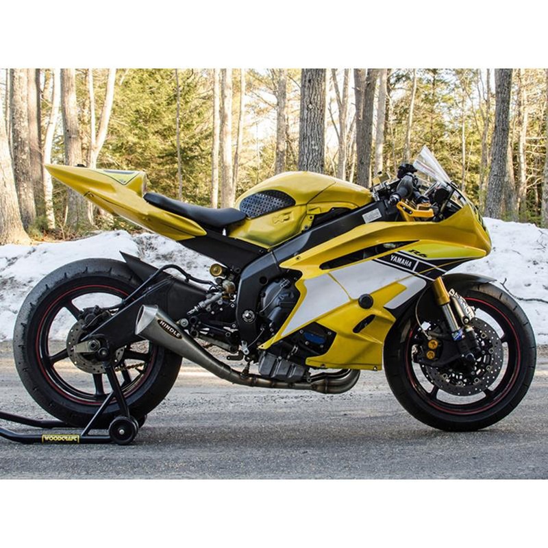 Hindle Evolution Megaphone Full System Yamaha R6 2006-20 Stainless Steel Megaphone