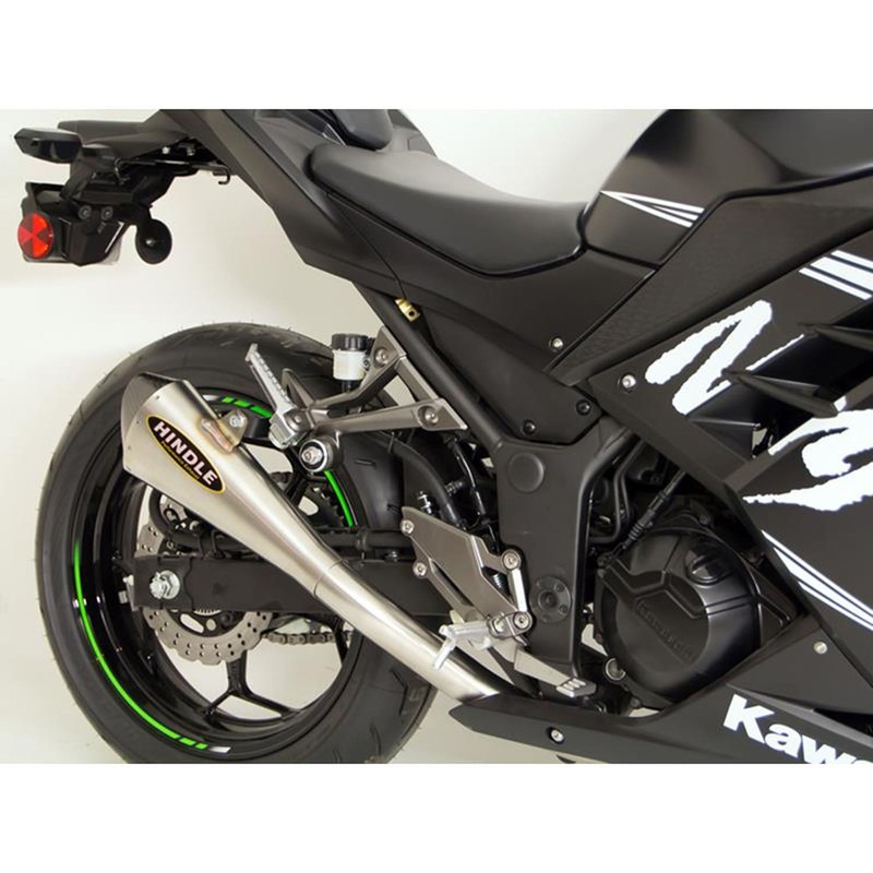 Hindle Evolution Megaphone Slip-on System Kawasaki Ninja 300 2013-17 Stainless Steel Megaphone