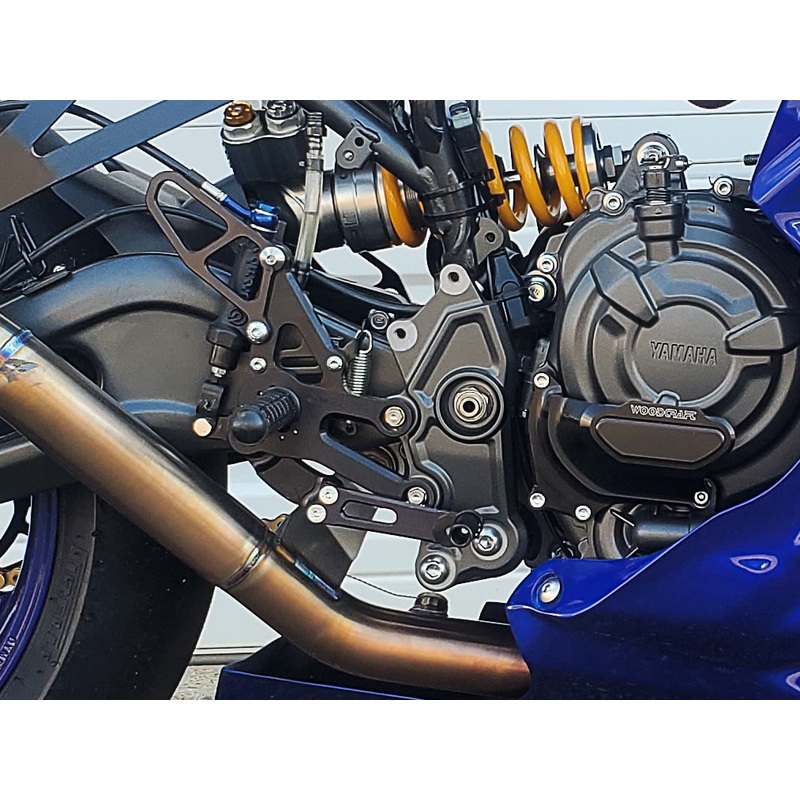 05-0417B Yamaha YZF-R7 Complete Rearset Kit w/ Pedals No Folding Toe Pieces