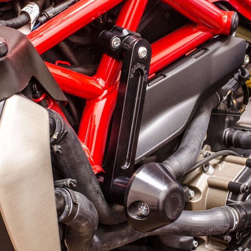 50-0630 Ducati Monster 821, 1200 Frame Slider Kit  Complete w/ Domed Pucks