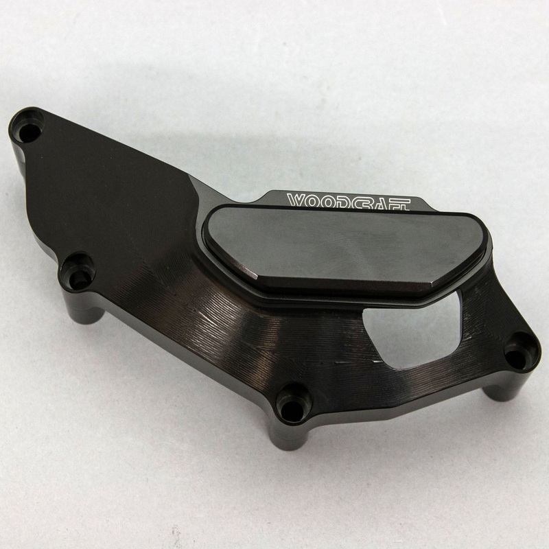 60-0407LB Yamaha FZ07,MT07 LHS Stator Cover Protector w/ Skid Plate Black Cerakote