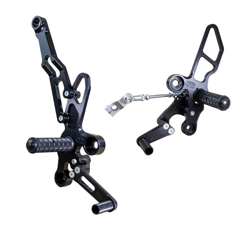 Honda Grom Complete Rearset Kit w/ Pedals STD SHIFT With Sprocket Cover and Folding Toe Pieces