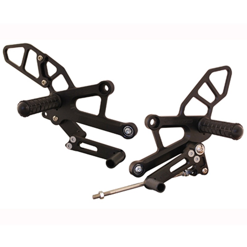 05-0375B Honda CBR250R/300R Complete Adjustable Rearset  – STD Shift No Folding Toe Pieces