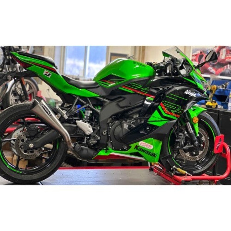 76-0137 Kawasaki ZX-4RR Evo Megaphone Slipon System Stainless Steel Megaphone