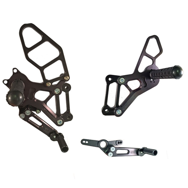 05-0759B BMW S1000R Complete Rearset  – STD/GP No Folding Toe Pieces