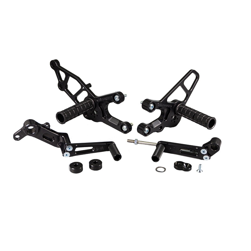 05-4133B Kawasaki Ninja 300 Complete Rearset w/ Pedals No Folding Toe Pieces