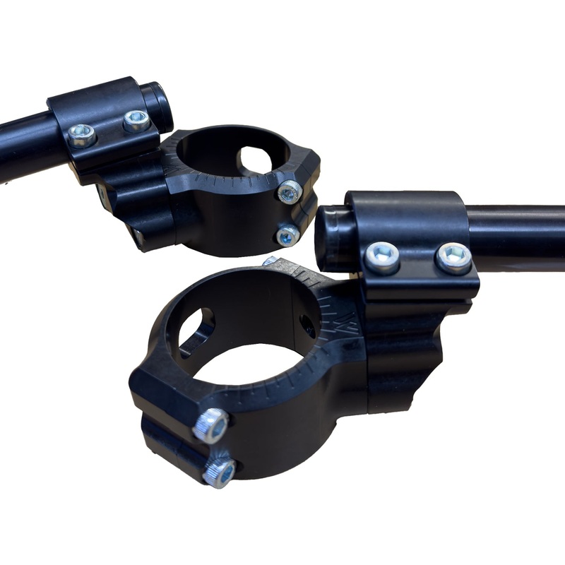 Yamaha R3 1.5″ Zero Offset Riser 47mm Clipons Short (11″) Black
