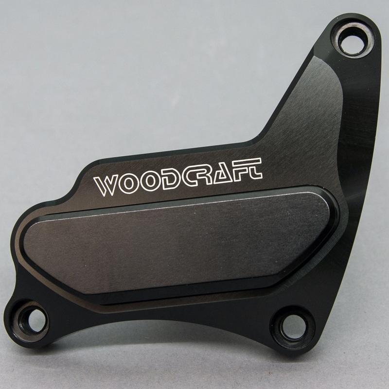 60-0249RIB 1998-06 Suzuki GSX-R600/750, 2001-08 GSX-R1000 RHS Crank Cover Protector w/ Skid Plate Black Cerakote