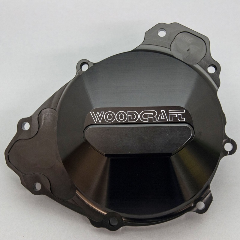 60-0452LB 2009-14 Yamaha R1 LHS Stator Cover w/ Skid Pad Black Cerakote