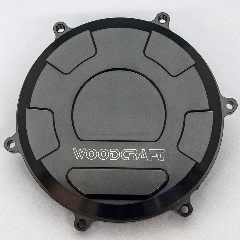 60-0645RB Ducati 1199/1299/959/V2 Panigale RHS Clutch Cover w/ Skid Pad Black Cerakote