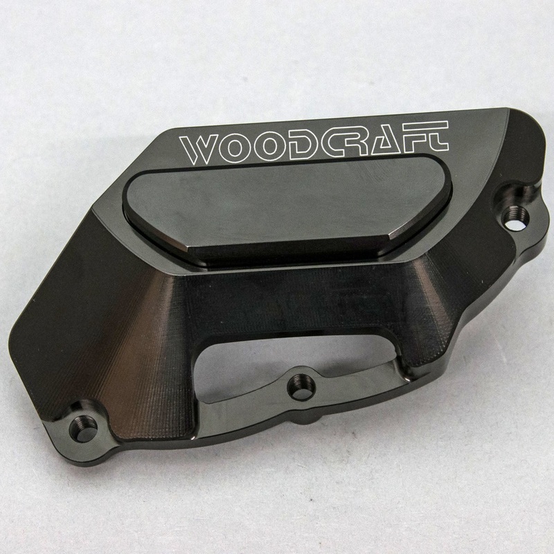 60-0740LB 2009-20 Aprilia RSV4/Tuono V4 LHS Stator Cover Protector w/ Skid Pad Black Cerakote