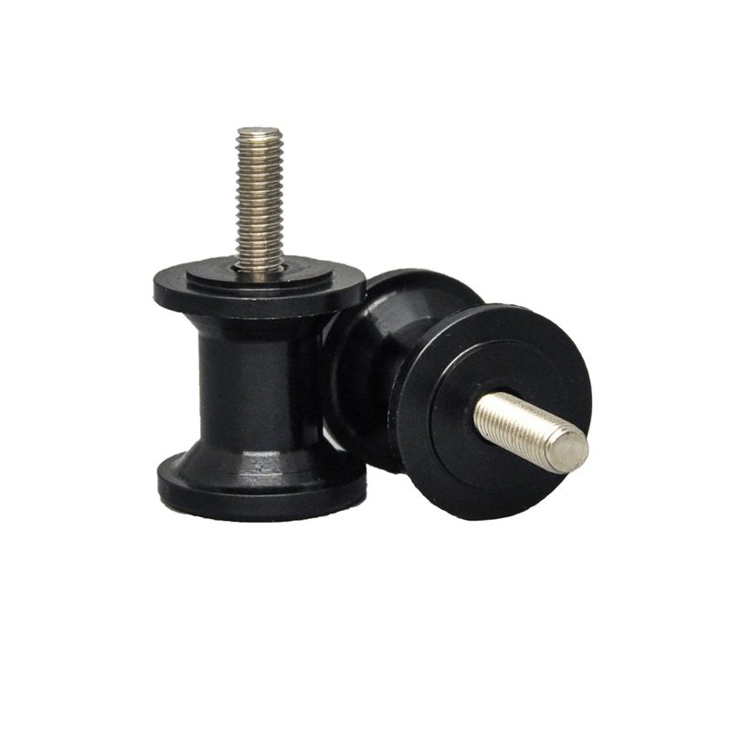 6mm Swingarm Spools- Anodized finish Black