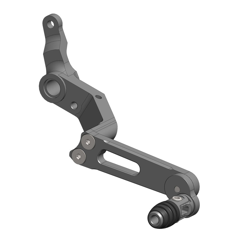 09-0670 Ducati Diavel Brake Pedal Assembly Black