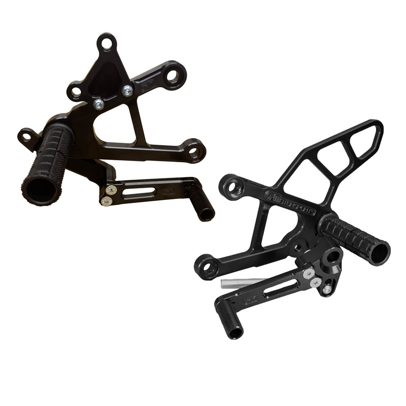 05-0151B Kawasaki ZX636 Complete Rearset Kit – STD/GP Shift No Folding Toe Pieces