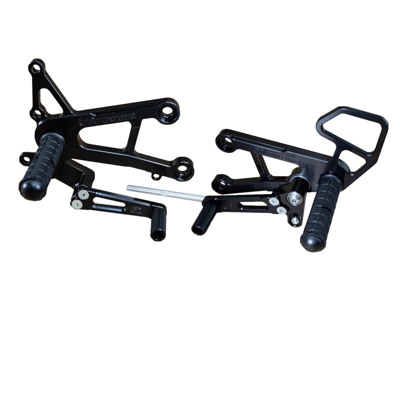 05-0165B Kawasaki Ninja ZX10 2006-10 Complete Rearset Kit w/ Pedals – STD/GP Shift No Folding Toe Pieces
