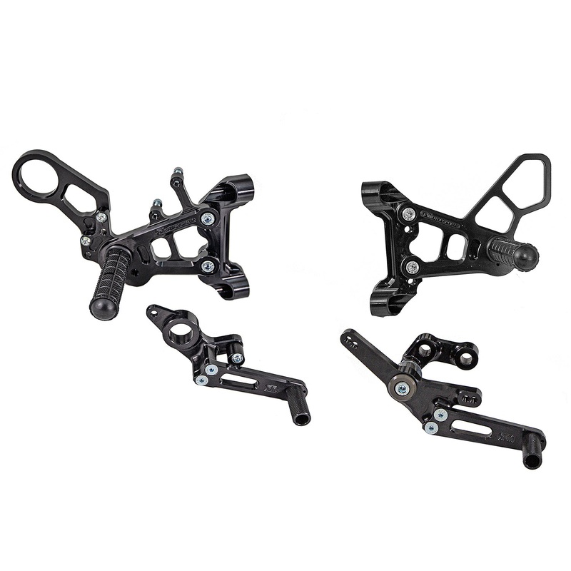 05-0757B BMW S1000RR Complete Rearset w/ Pedals – STD/GP Shift No Folding Toe Pieces
